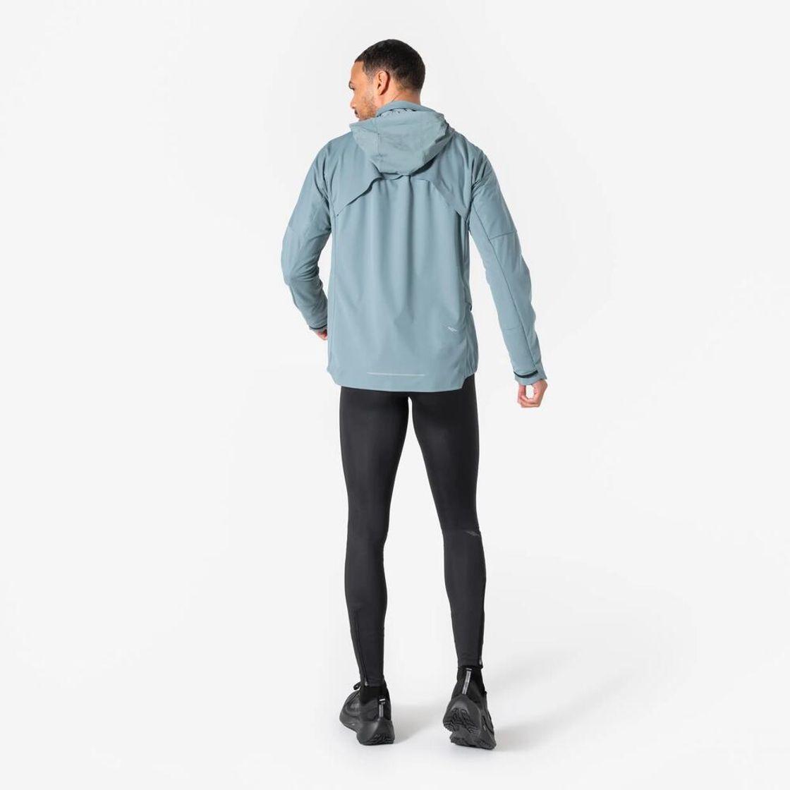 데카트론 남성 러닝 장갑일체형 자켓 런 웜 900 리버 그레이(Decathlon Men's Running Jacket with Built-in Gloves Run Warm 900 River Grey) - 5