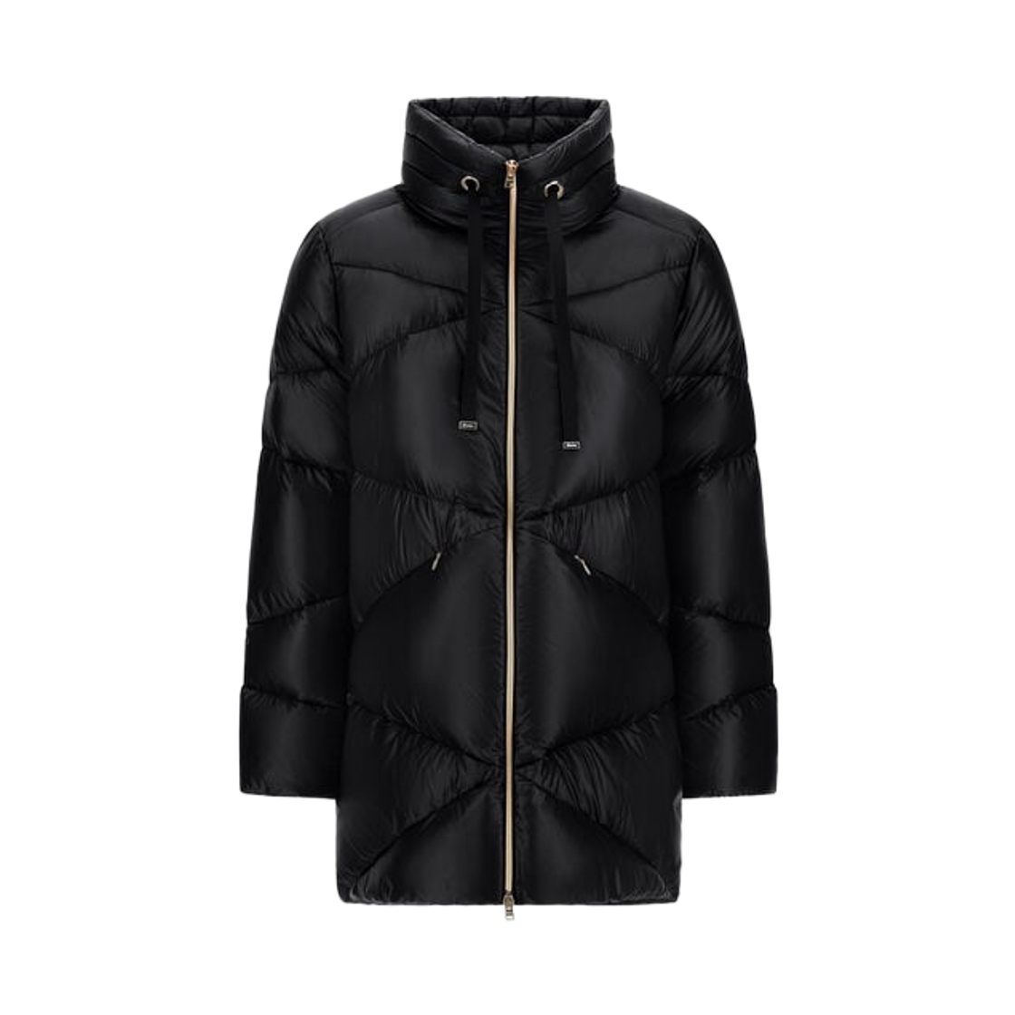 (W) 에르노 나일론 울트라라이트  A-쉐입 자켓 블랙((W) Herno A-Shape Jacket in Nylon Ultralight Black) - 1