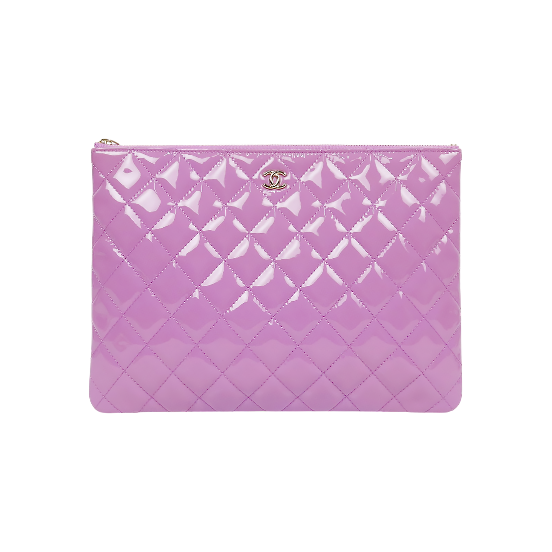 ITCAHNFVBBCF Chanel Purple New Medium Patent Clutch Bag