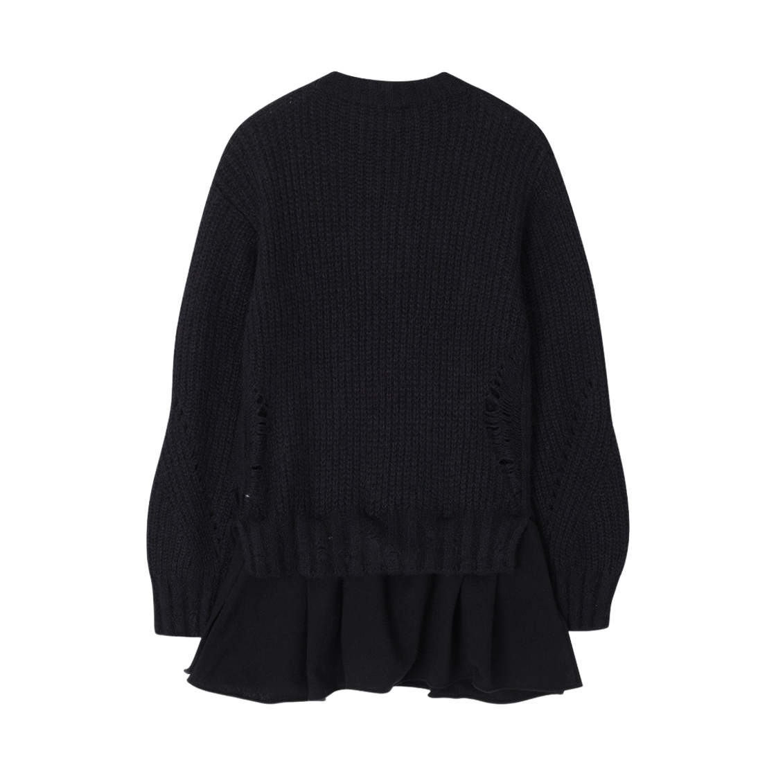 송지오 컬렉션 인터록 라운드넥 니트 블랙(SONGZIO COLLECTION Interlock Round Neck Knit Black) - 2