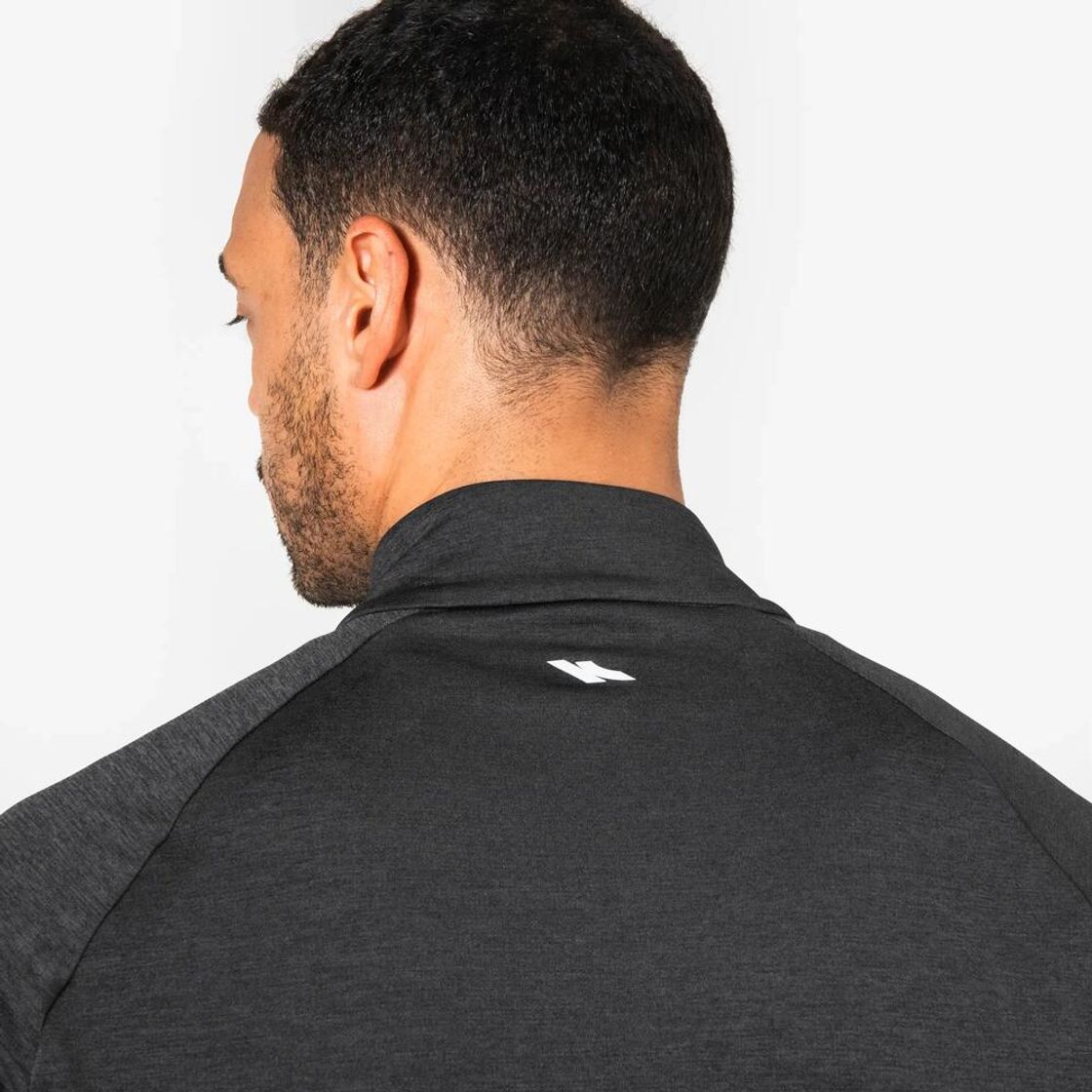 데카트론 남성 하프집 러닝 긴팔 티 런 웜 100 스모크 블랙(Decathlon Men's Half-Zip Running Long-Sleeved T-shirt Run Warm 100 Smoke Black) - 5