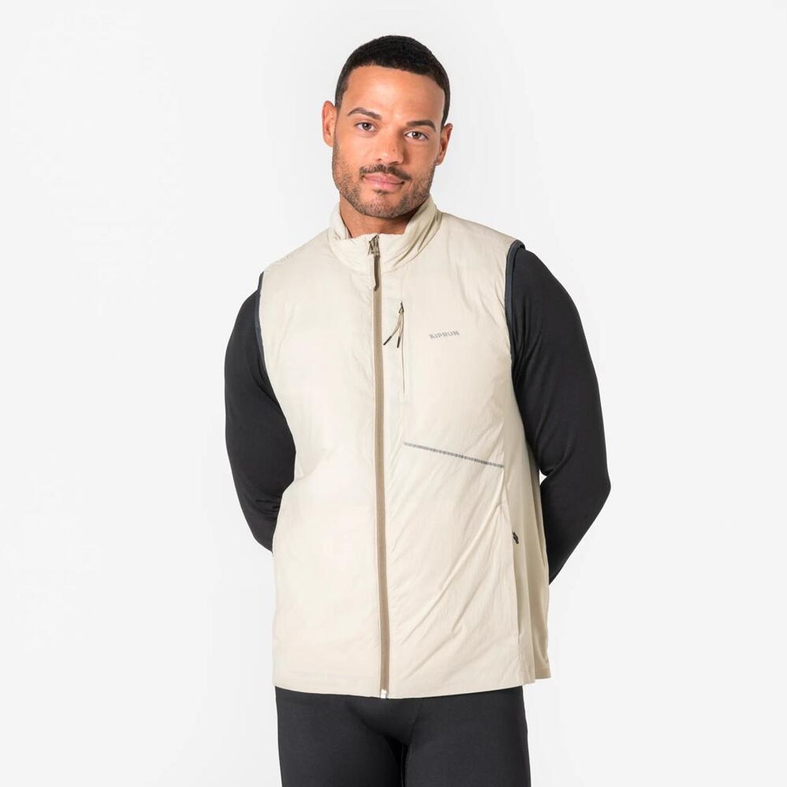 데카트론 남성 러닝 패딩 베스트 런 웜 500 린넨 베이지(Decathlon Men's Running Padded Vest Run Warm 500 Linen Beige) - 2
