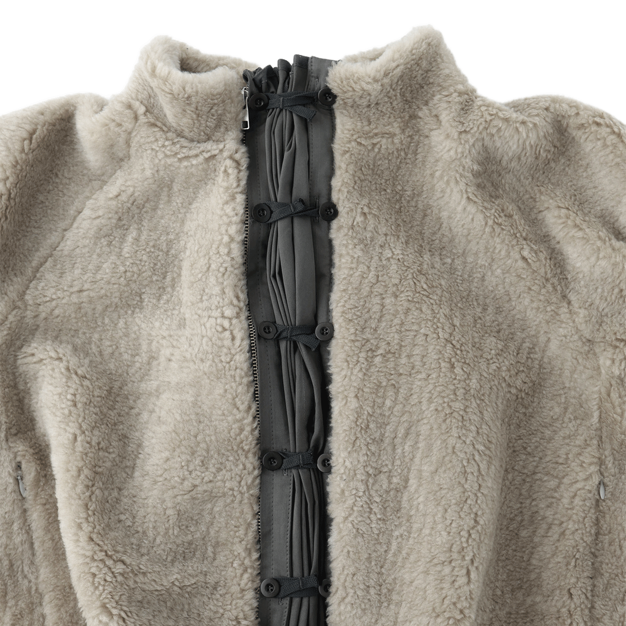 울리카 상투스 퍼프 슬리브 퍼 자켓 베이지 - 26FW(Ulika Sanctus Puff Sleeve Fur Jacket Beige - 26FW) - 3
