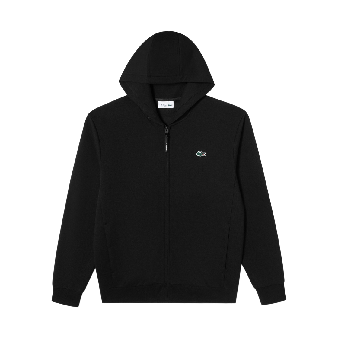SH609E-56N-031 Lacoste Technical Hoodie Pull Zip-Up Sweatshirt Black