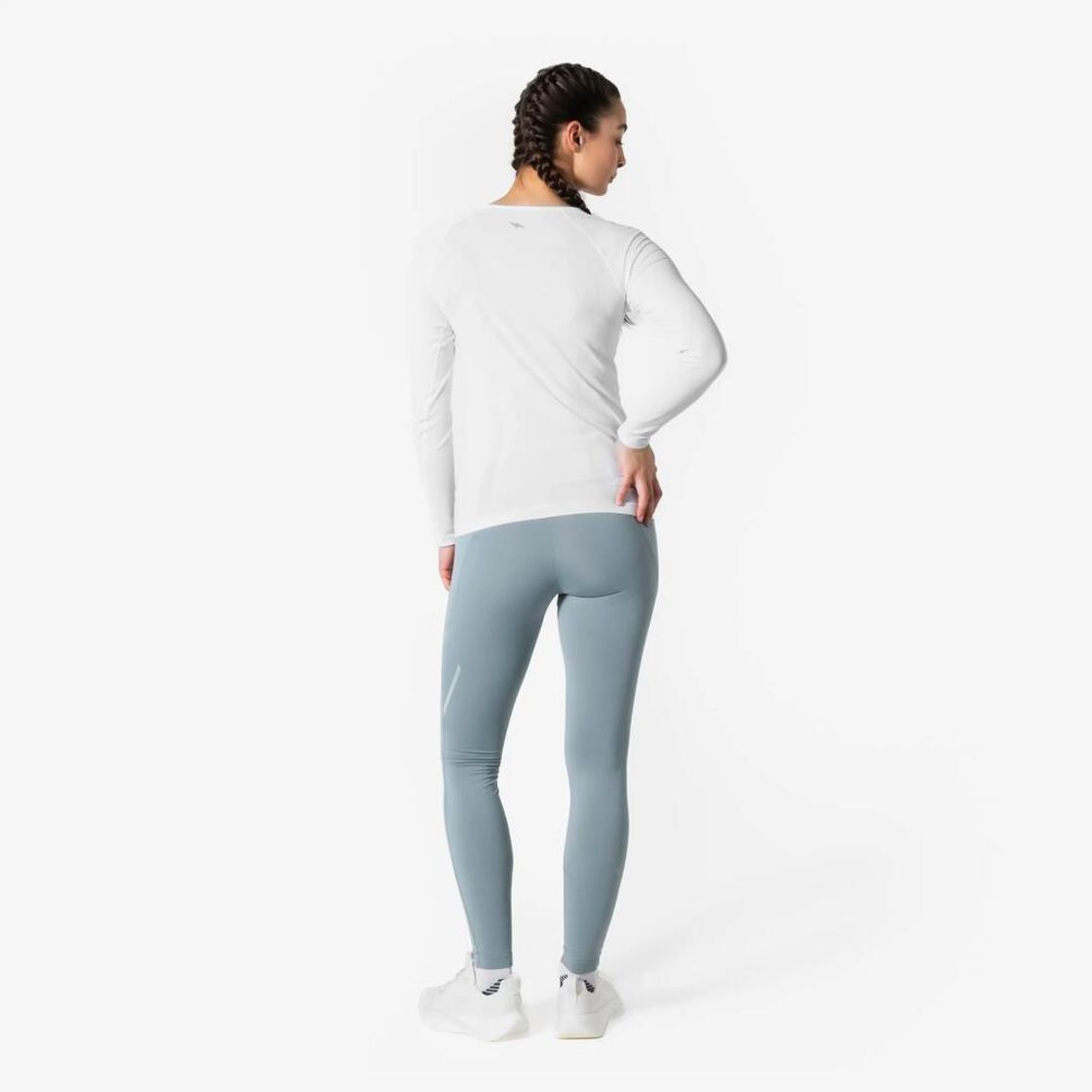 데카트론 여성 러닝 심리스 긴팔 티 런 500 울트라 화이트(Decathlon Women's Running Seamless Long-Sleeved T-shirt Run 500 Ultra White) - 5