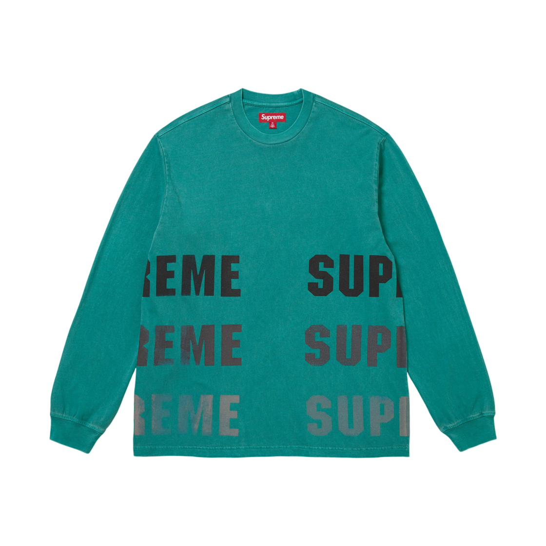 - Supreme Reflective L/S Top Teal - 26FW