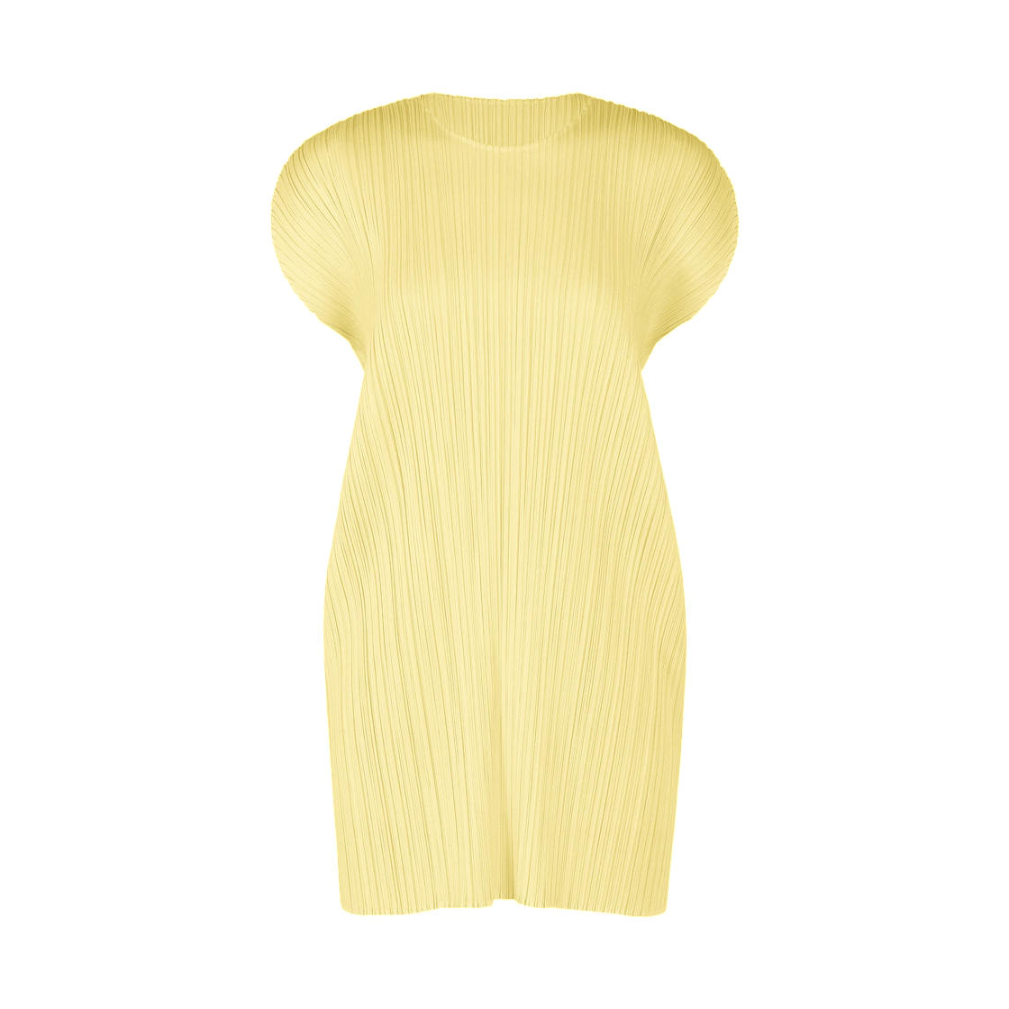 PP63-JT114-50 (W) Pleats Please Issey Miyake Monthly Colors July Dress Pale Yellow