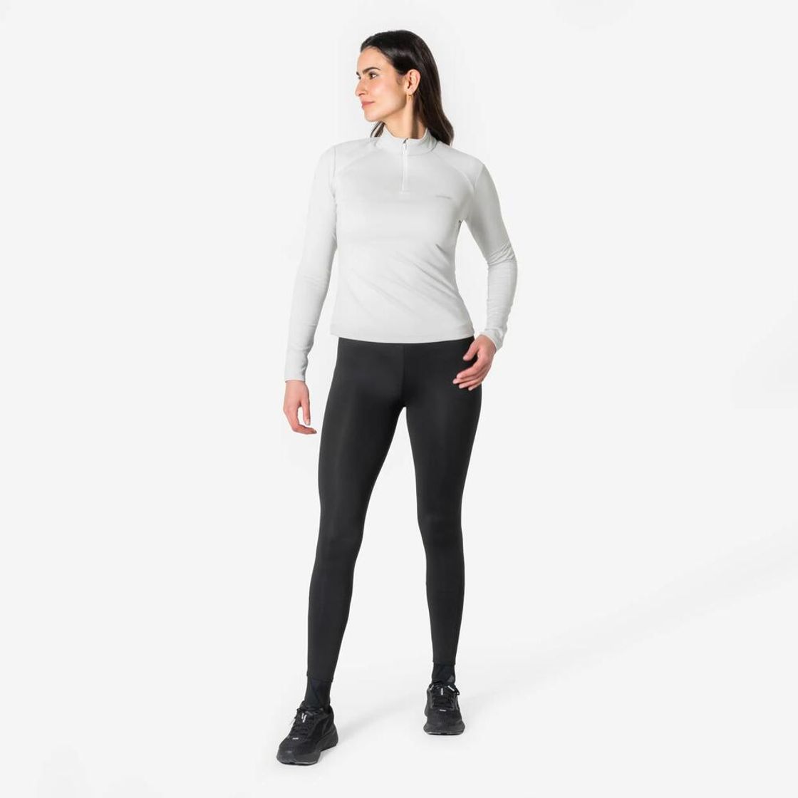 데카트론 여성 하프집 러닝 긴팔 티 런 코어 미네랄 그레이(Decathlon Women's Half-Zip Running Long-Sleeved T-shirt Run Core Mineral Grey) - 4