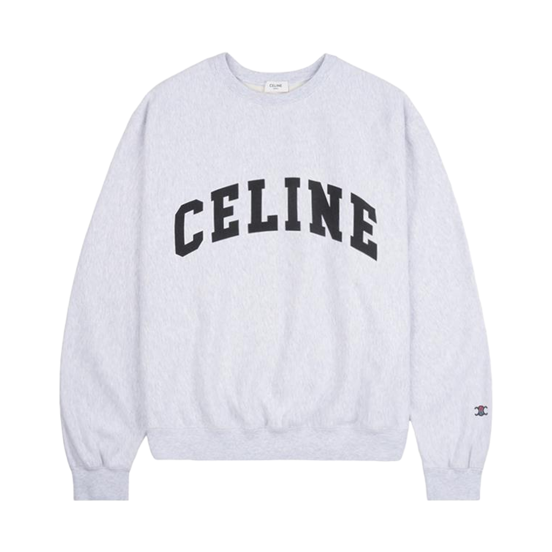 2Y11D1233 10PB [20% 쿠폰] Celine Cotton Fleece Sweatshirt Grey Black