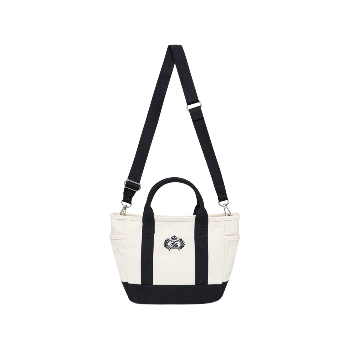 [5% 적립] 휠라 데일리 멀티 포켓 미니 캔버스백 아이보리([5% 적립] FILA Daily Multi Pocket Mini Canvas Bag Ivory)