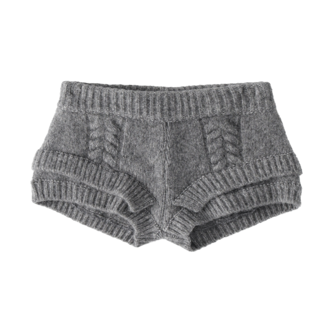 KW6DPASUS11GY Ulika Sanctus Rope Knit Shorts Melange Grey - 26FW