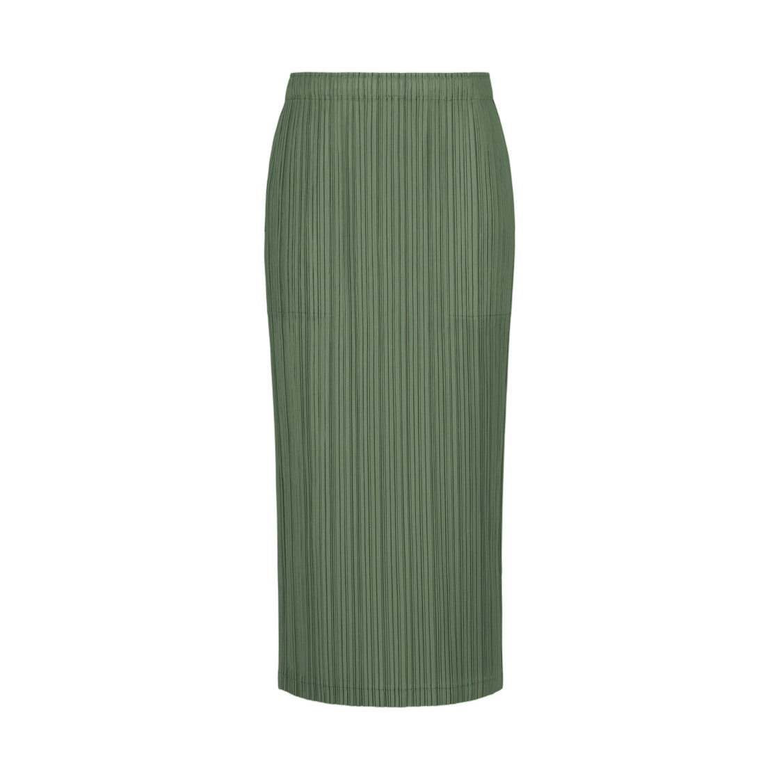 PP63-JG383-68 (W) Pleats Please Issey Miyake Thicker Bottoms 2 Skirt Moss Green