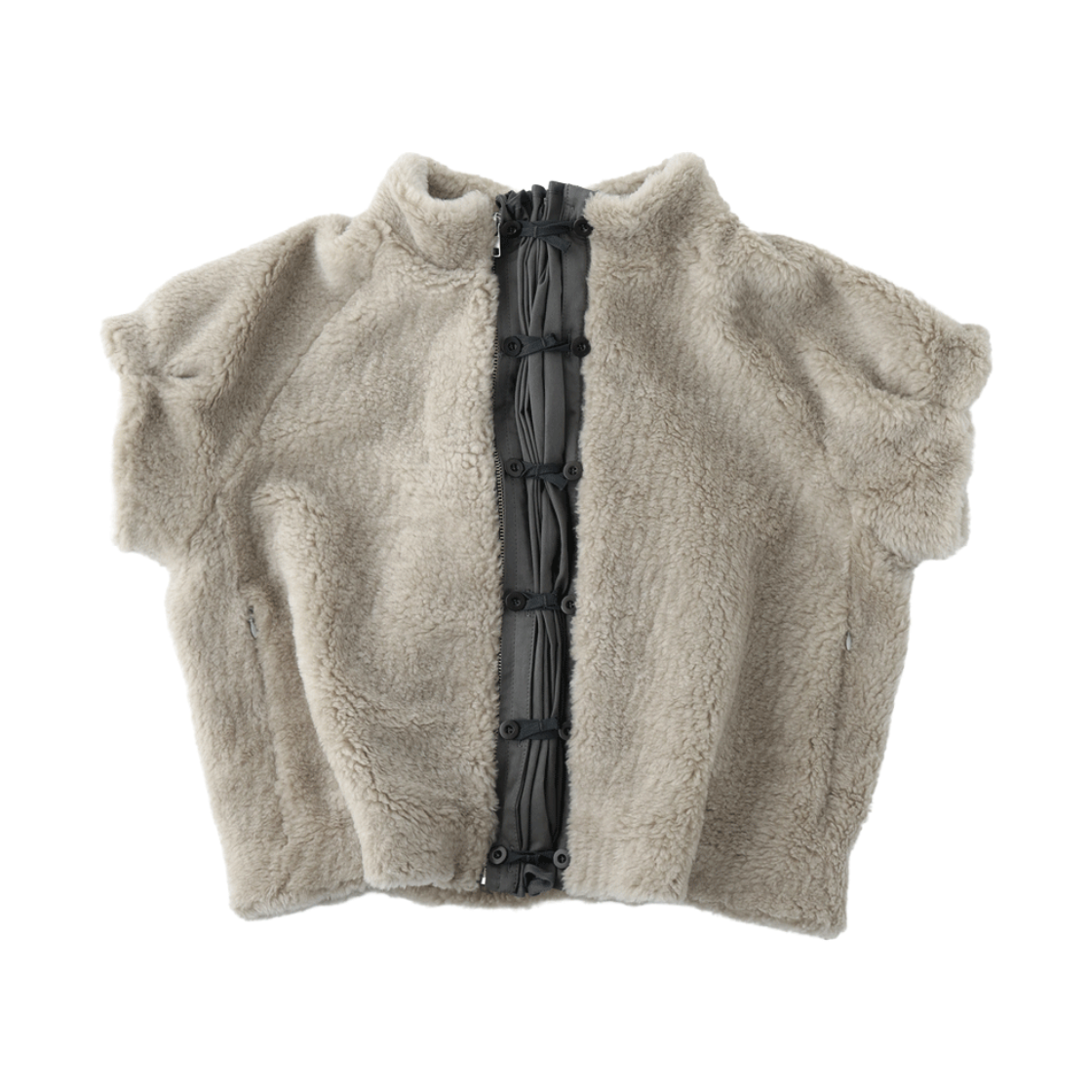 KW6DOTFUS13BG Ulika Sanctus Puff Sleeve Fur Jacket Beige - 26FW