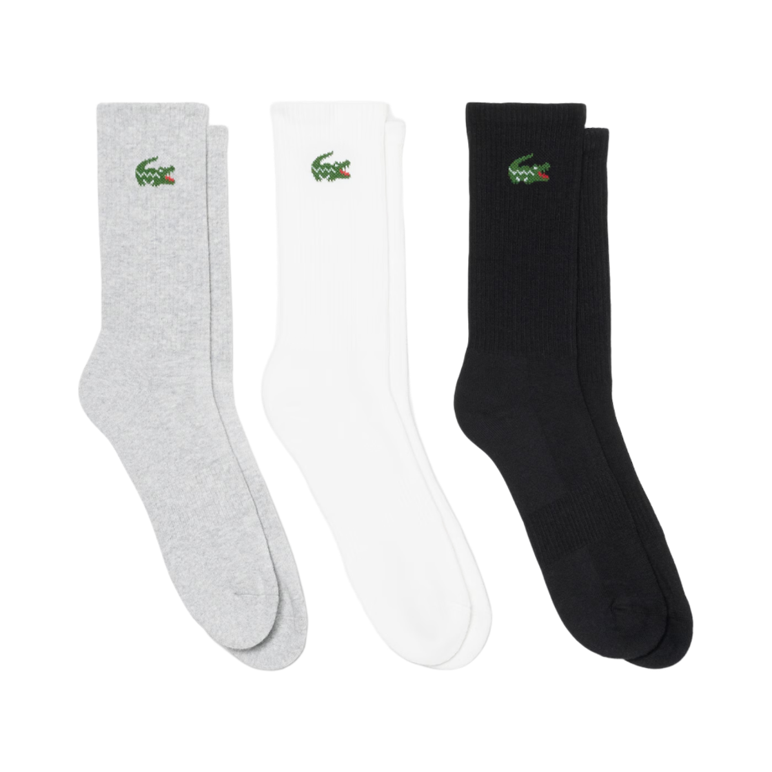 RA9246-51-L78 (W) Lacoste Sport Socks White Grey Chine (3 Pack)