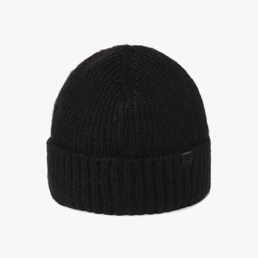 [5% 적립] 휠라 컬시브 미드 비니 블랙([5% 적립] FILA Cursive Mid Beanie Black) - 5