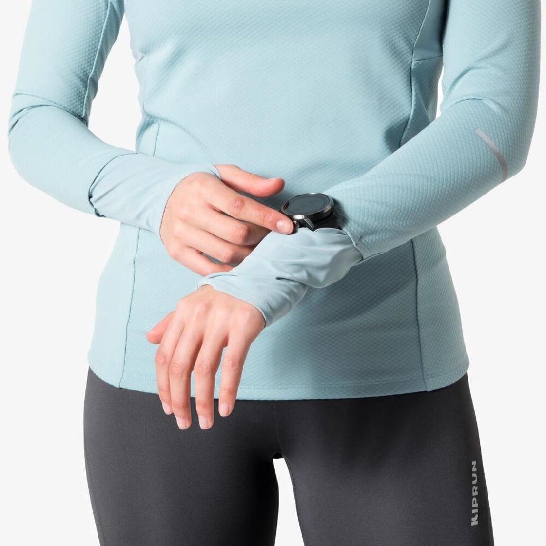 데카트론 여성 하프집 러닝 긴팔 티 런 웜 900 레이니 블루(Decathlon Women's Half-Zip Running Long-Sleeved T-shirt Run Warm 900 Rainy Blue) - 10