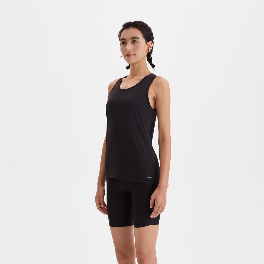 데카트론 여성 러닝 싱글렛 런 100 스모크 블랙(Decathlon Women's Running Singlet Run 100 Smoke Black) - 3