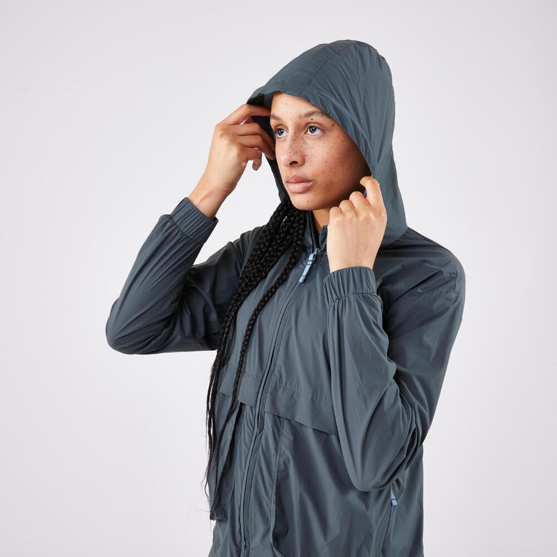 데카트론 여성 러닝 경량 윈드 자켓 런 500 스모크 그린(Decathlon Women's Running Lightweight Wind Jacket Run 500 Smoke Green) - 7