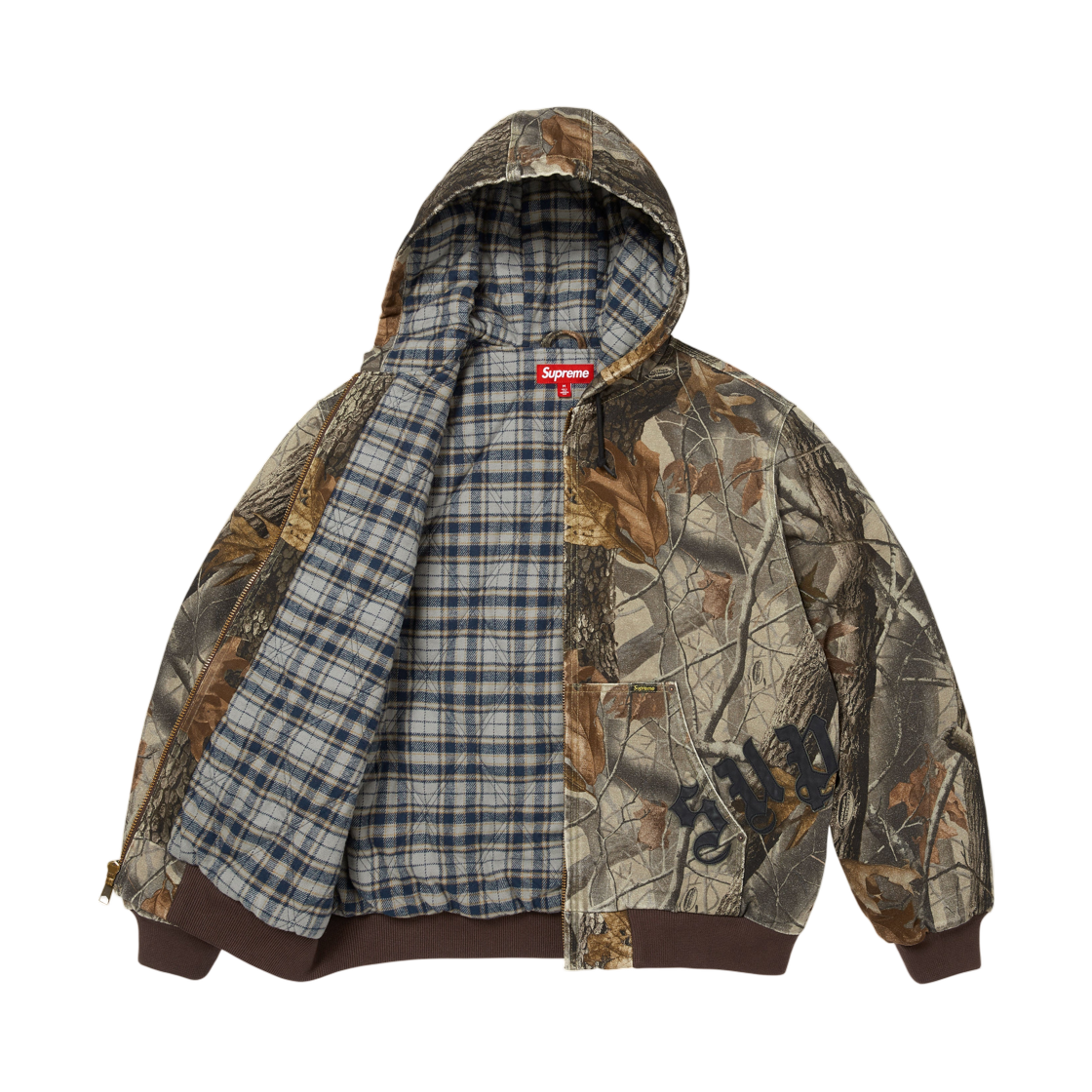 슈프림 레더 아플리케 후드 워크 자켓 리얼트리 하드우즈 카모 - 26FW(Supreme Leather Applique Hooded Work Jacket Realtree Hardwoods Camo - 26FW) - 3