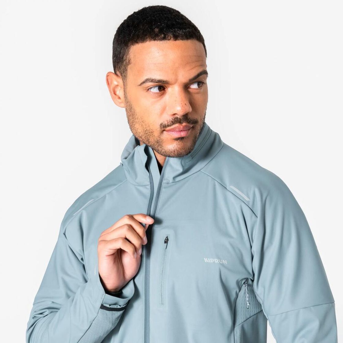 데카트론 남성 러닝 장갑일체형 자켓 런 웜 900 리버 그레이(Decathlon Men's Running Jacket with Built-in Gloves Run Warm 900 River Grey) - 6