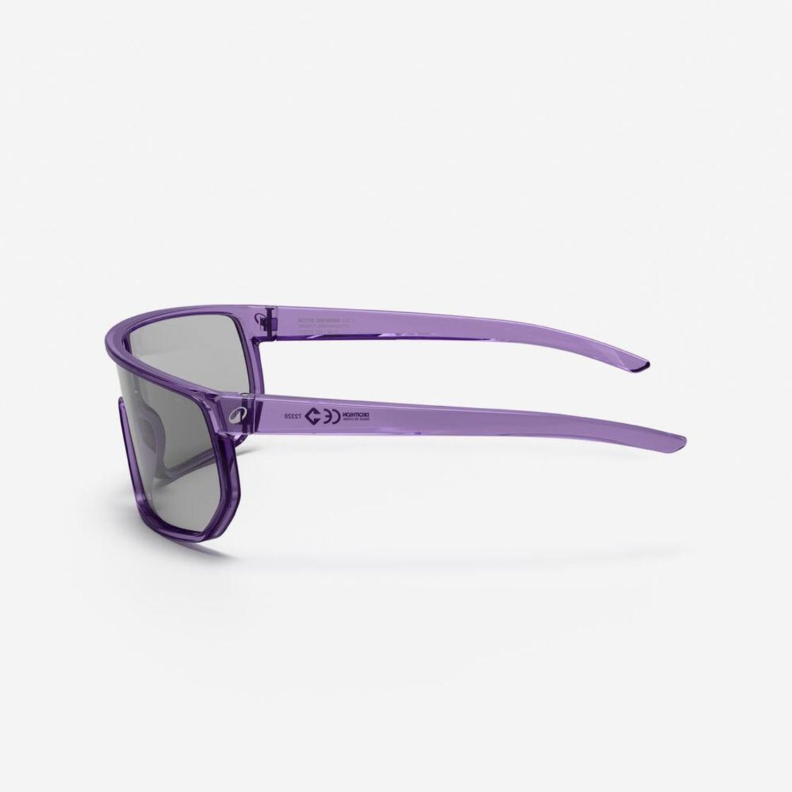 데카트론 스포츠 단일 렌즈 선글라스 액티브 500 위스티리어 퍼플(Decathlon Sports Single Lens Sunglasses Active 500 Wisteria Purple) - 3