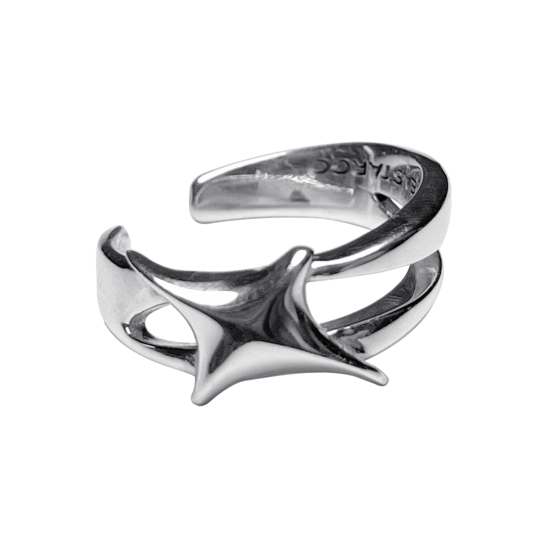 EASVR-STDECF EASTARGO Sting Diagonal Earcuff Silver925