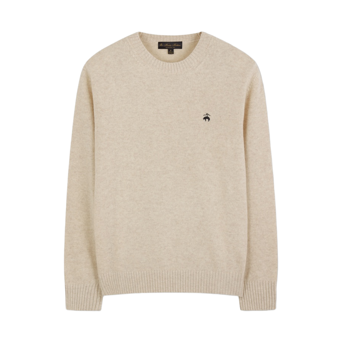 BBWRMOG402-ZIV BrooksBrothers Online Exclusive Wool Solid Sweater Ivory