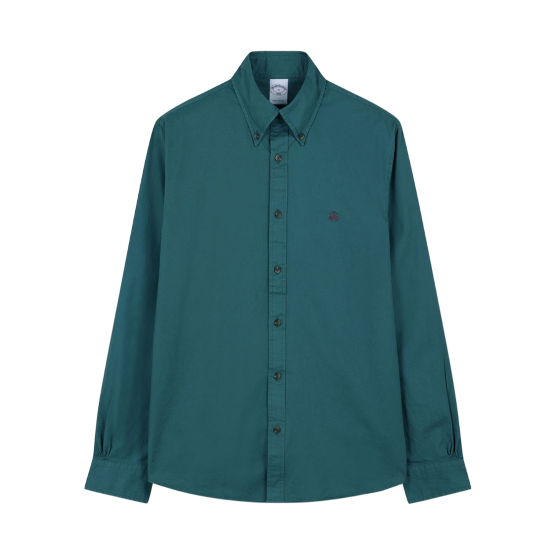 BBTHMMG302-ZGN BrooksBrothers Friday Twill Solid Logo Shirt Green