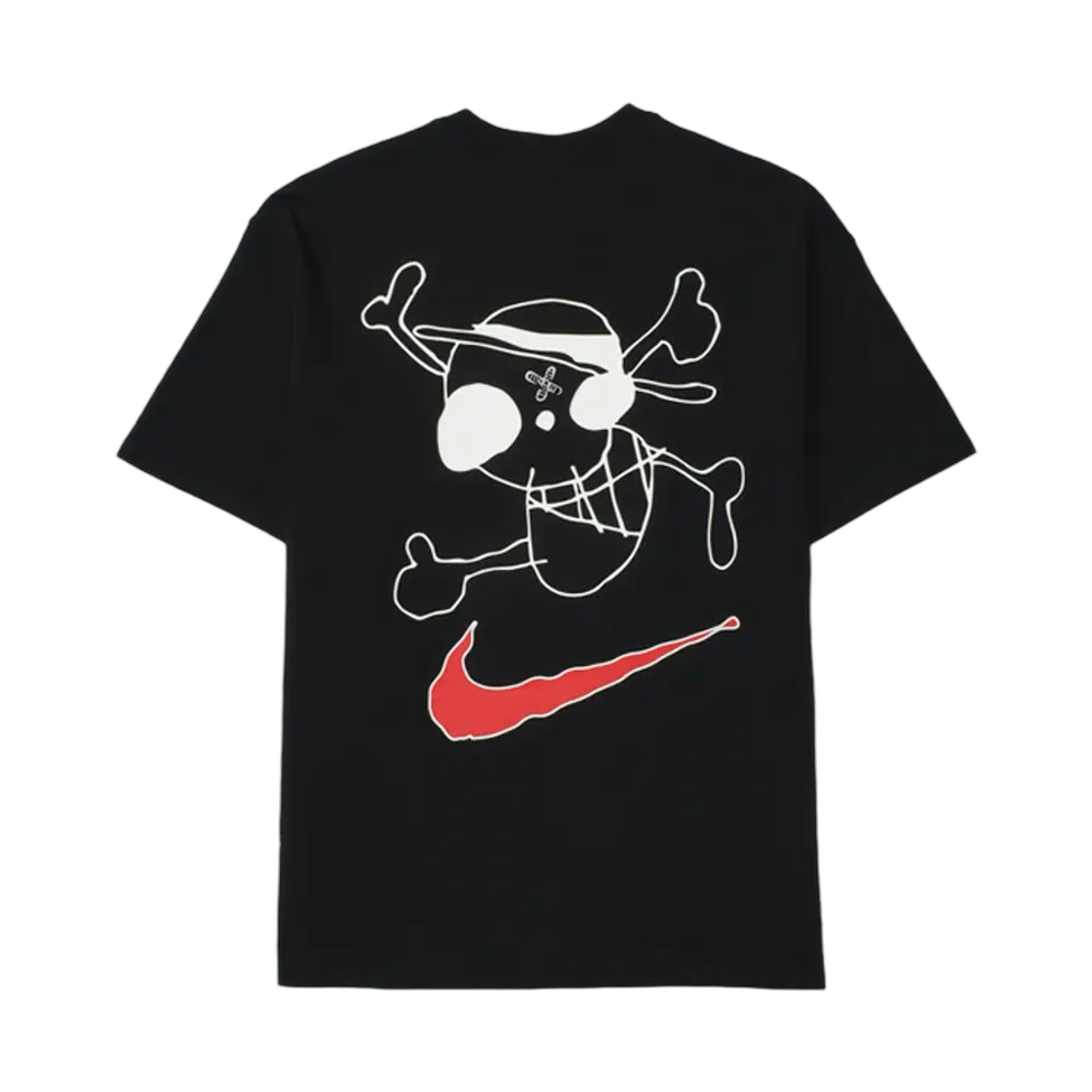 IX8507-010 Nike x One Piece Solo Swoosh T-Shirt QS Promise of Battle Black