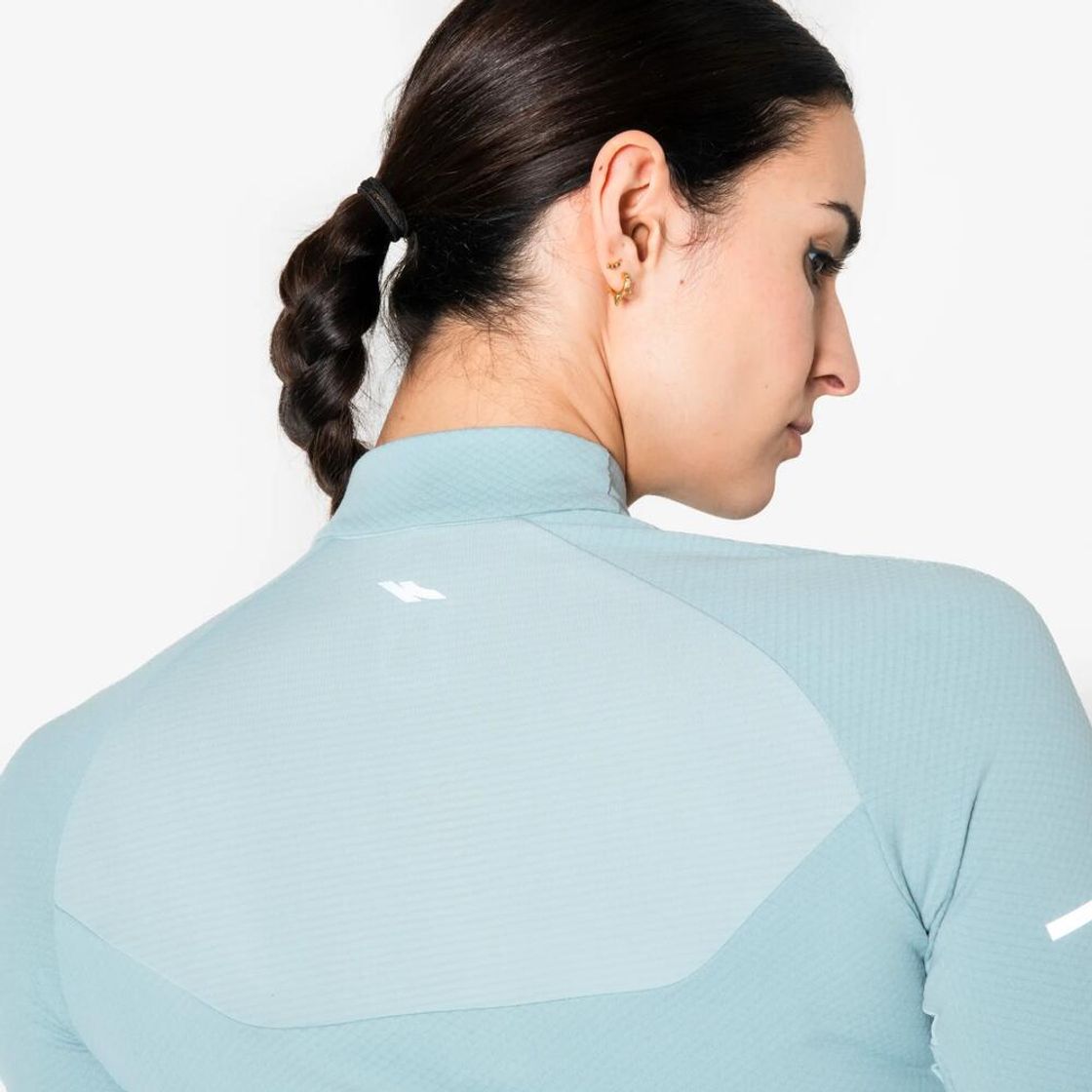 데카트론 여성 하프집 러닝 긴팔 티 런 웜 900 레이니 블루(Decathlon Women's Half-Zip Running Long-Sleeved T-shirt Run Warm 900 Rainy Blue) - 9