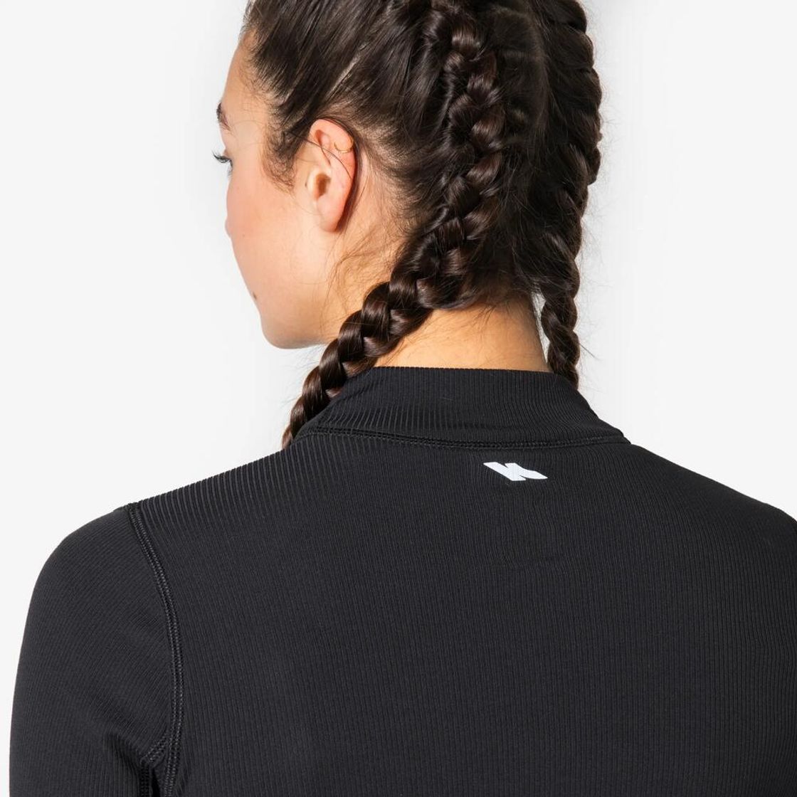 데카트론 여성 하프집 러닝 긴팔 티 런 웜 플로우 스모크 블랙(Decathlon Women's Half-Zip Running Long-Sleeved T-shirt Run Warm Flow Smoke Black) - 8