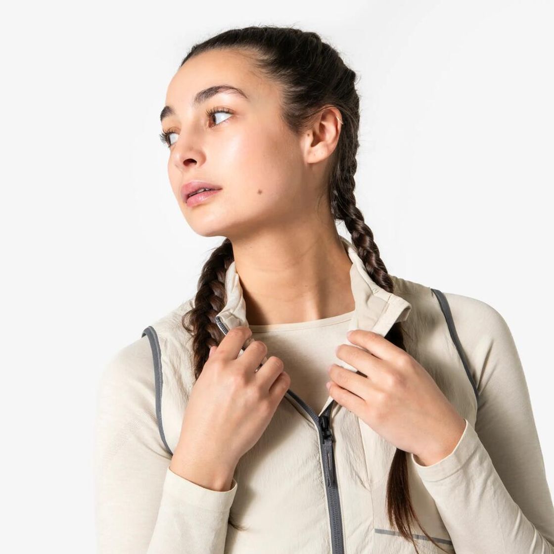 데카트론 여성 러닝 패딩 베스트 런 웜 500 린넨 베이지(Decathlon Women's Running Padded Vest Run Warm 500 Linen Beige) - 6