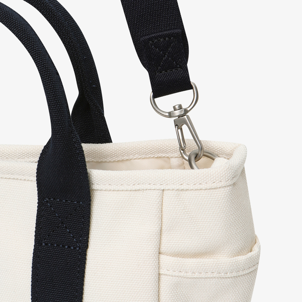 [5% 적립] 휠라 데일리 멀티 포켓 미니 캔버스백 아이보리([5% 적립] FILA Daily Multi Pocket Mini Canvas Bag Ivory) - 4