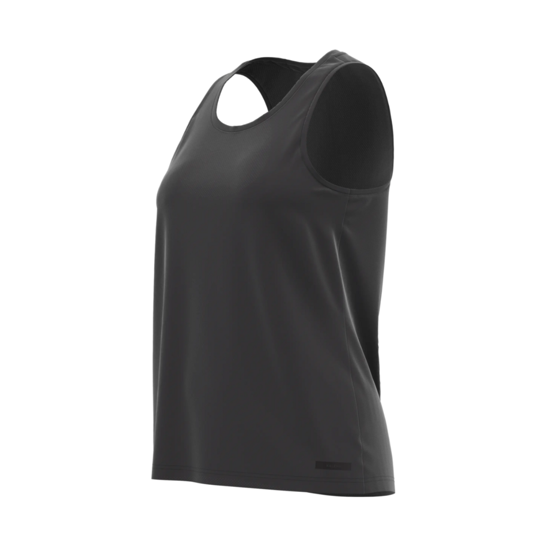 8827956 Decathlon Women's Running Singlet Run 100 Smoke Black