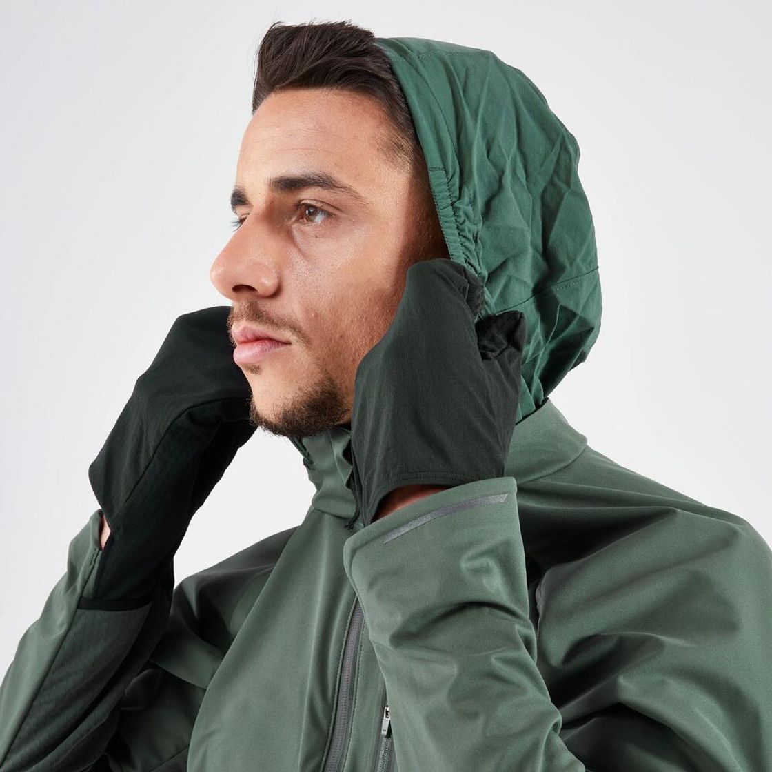 데카트론 남성 러닝 장갑일체형 자켓 런 웜 900 스모크 그린(Decathlon Men's Running Jacket with Built-in Gloves Run Warm 900 Smoke Green) - 8