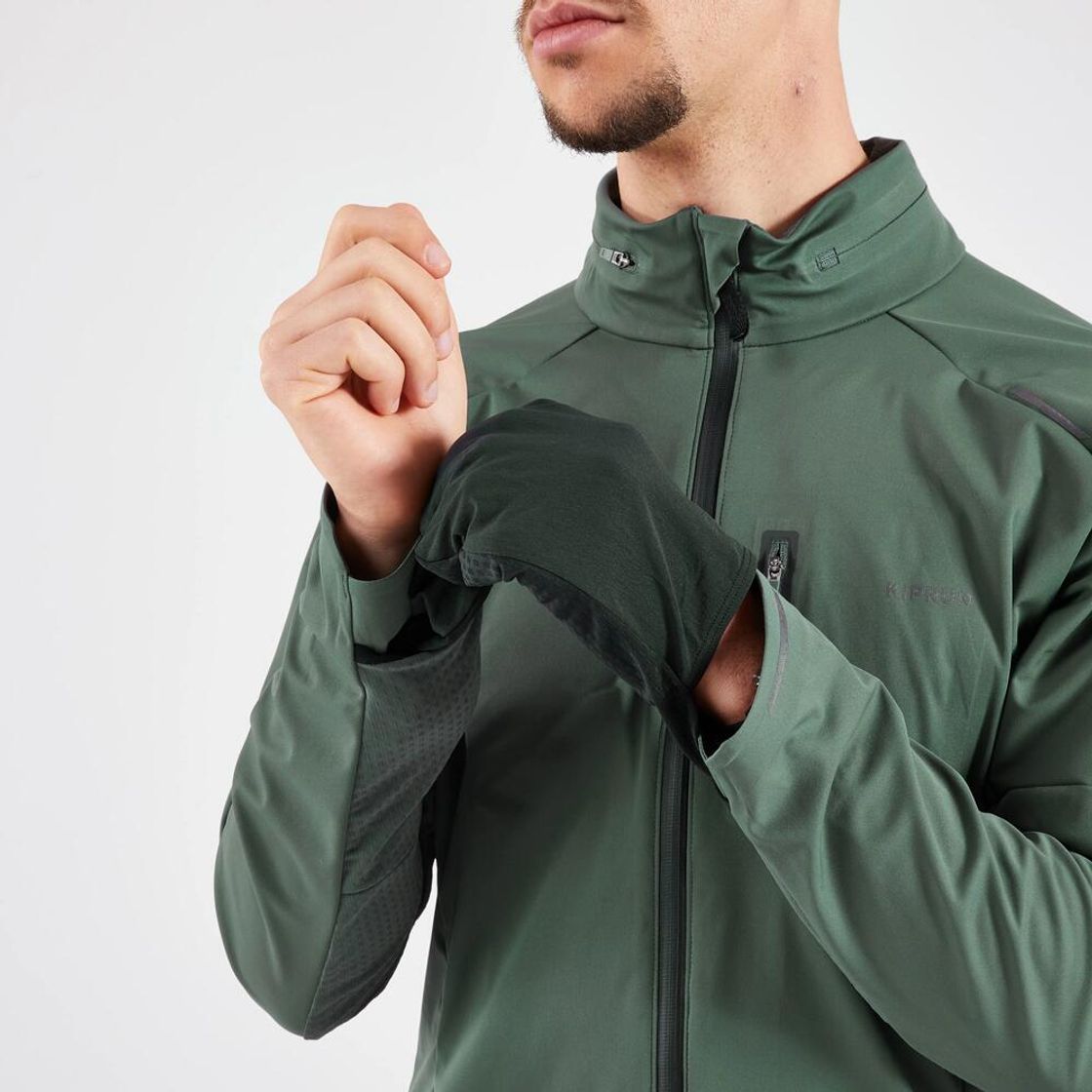 데카트론 남성 러닝 장갑일체형 자켓 런 웜 900 스모크 그린(Decathlon Men's Running Jacket with Built-in Gloves Run Warm 900 Smoke Green) - 6