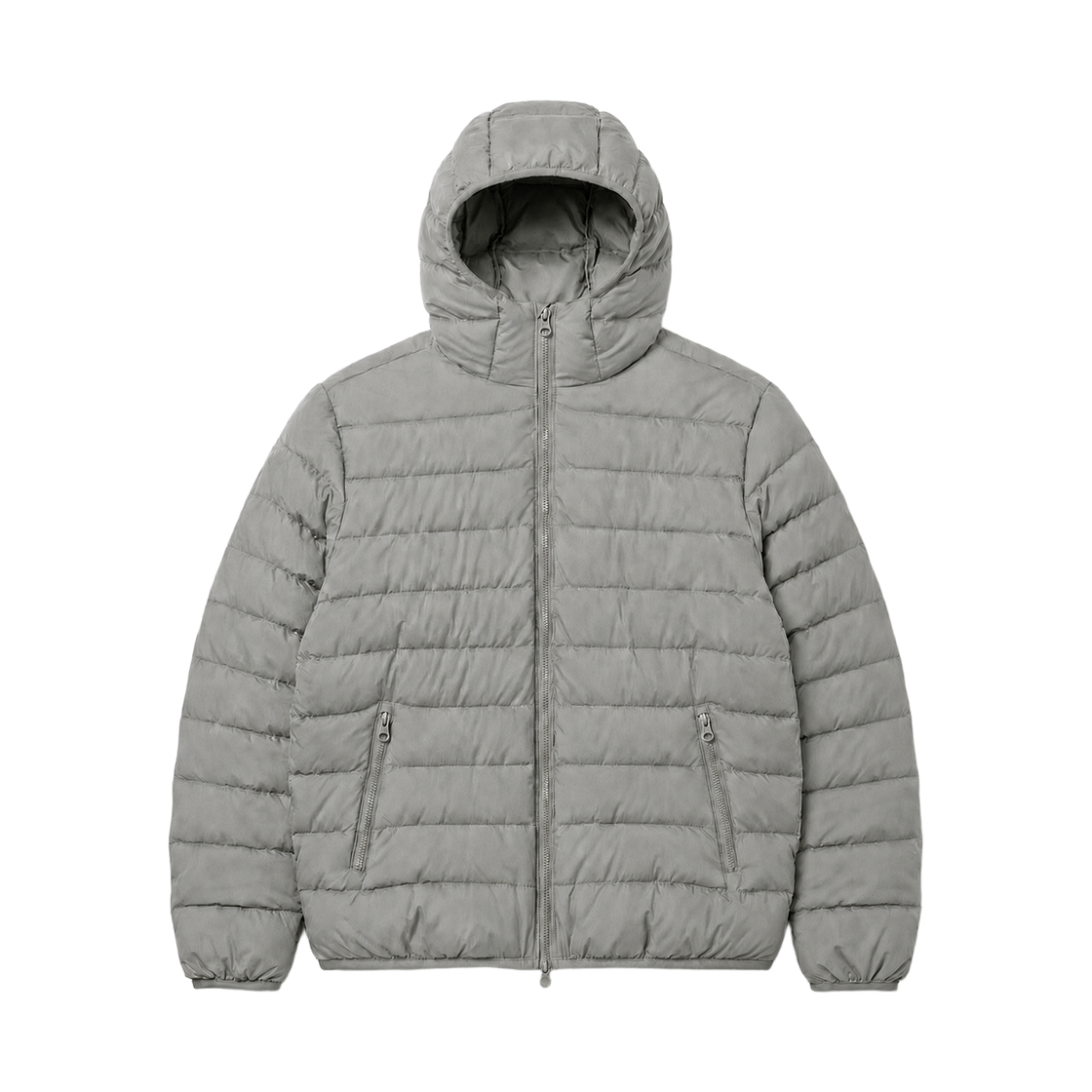 지크립 에센셜 2way 라이트 후드 패딩 점퍼 그레이(GCLIP Essential 2-Way Light Hooded Padded Jumper Gray)