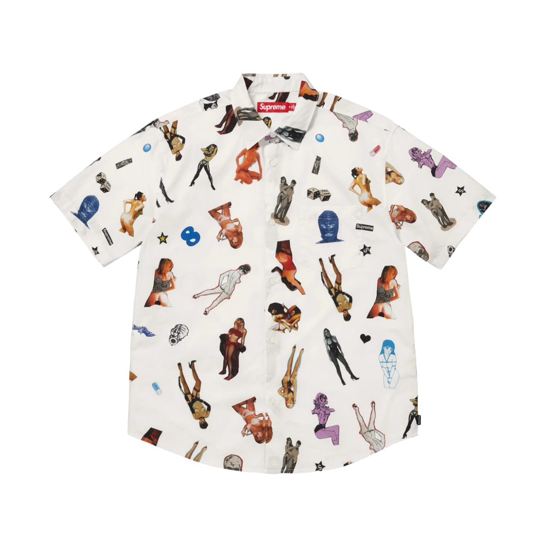 - Supreme Girls Collage S/S Shirt White - 26FW