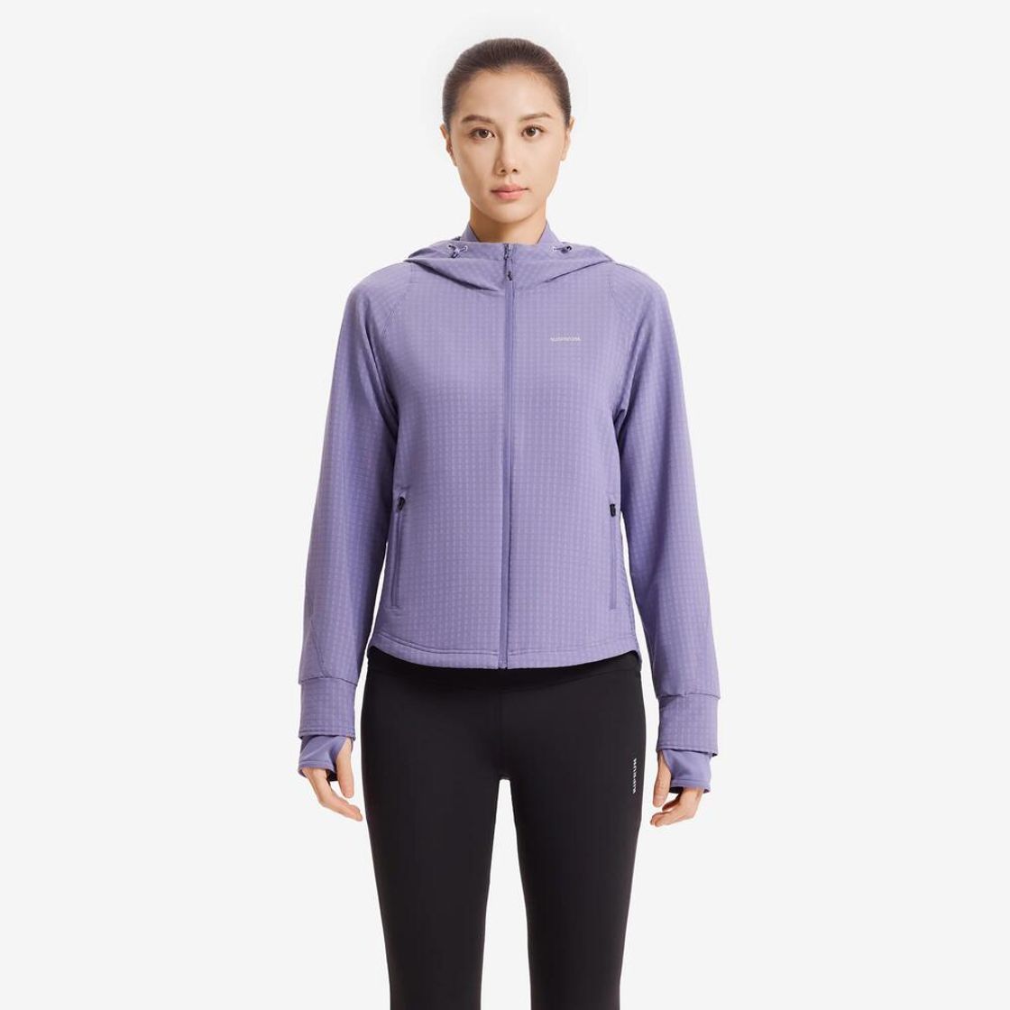 데카트론 여성 러닝 자켓 런 웜 500 포기 퍼플(Decathlon Women's Running Jacket Run Warm 500 Foggy Purple) - 2