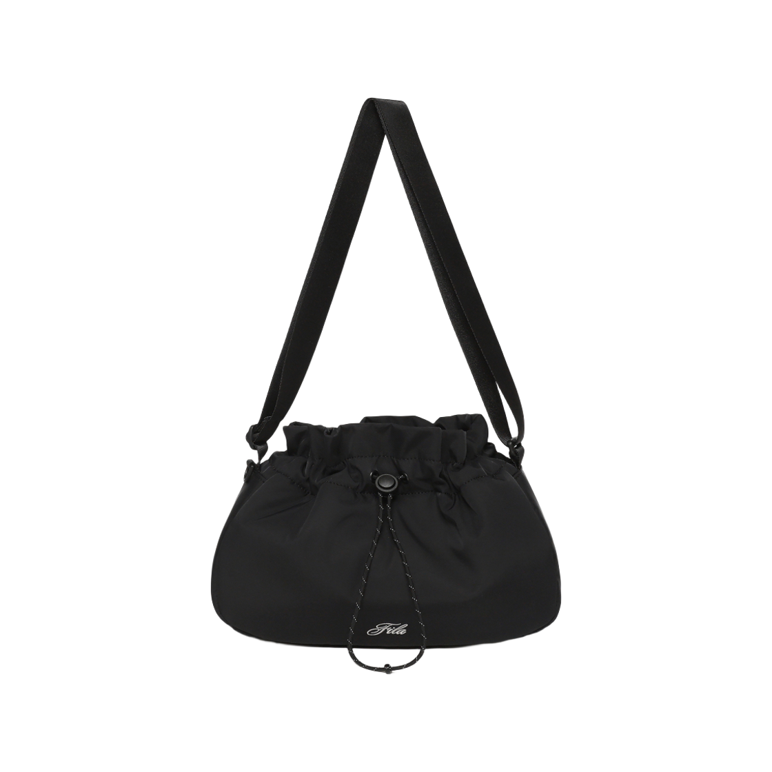 1100FS263BC01F001001 [5% 적립] FILA Nylon Shirring Essential Cross Bag Black