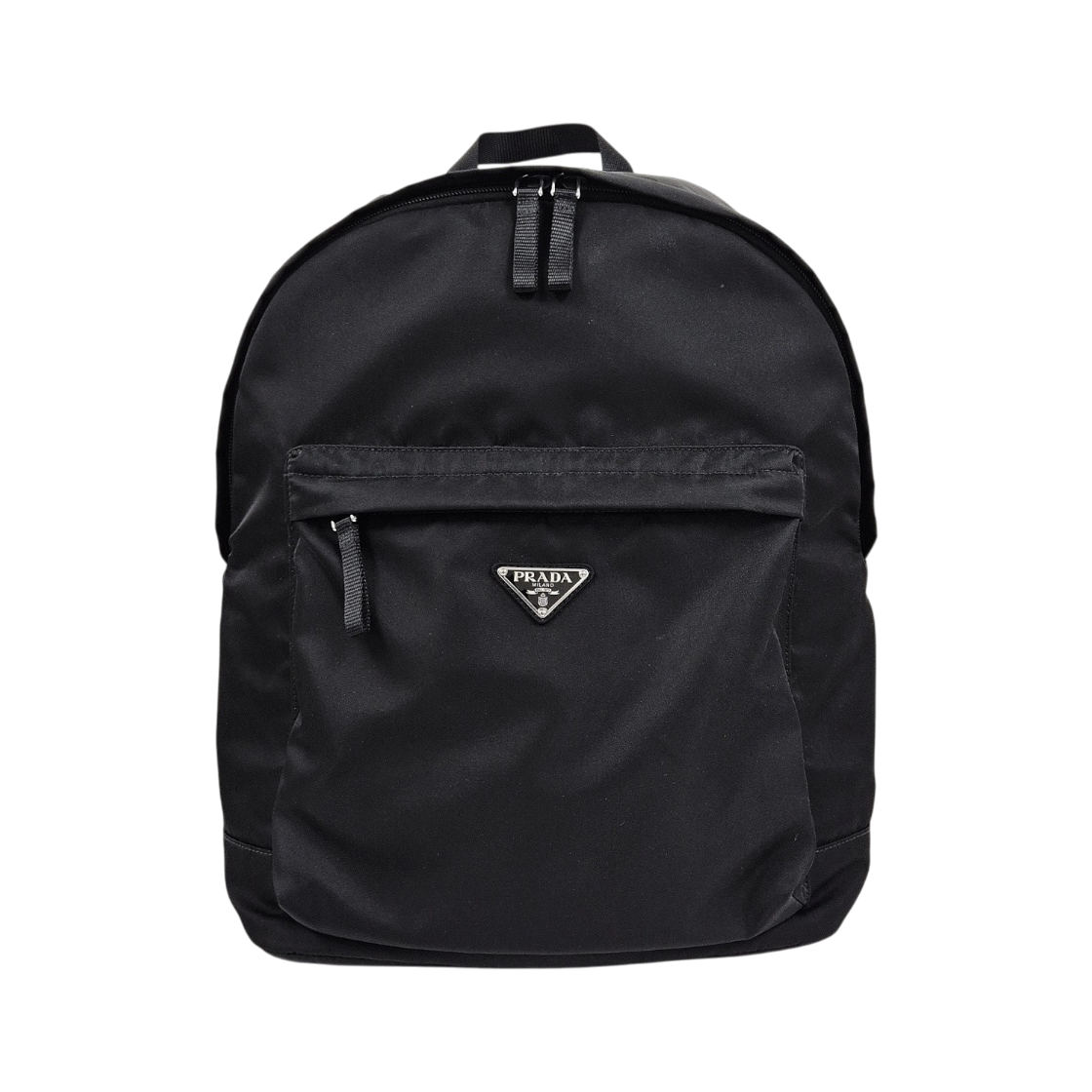 ITPMWCNGCDAP Prada Nylon Triangle Logo Backpack Black