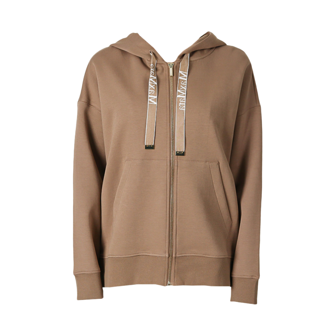 (W) S 막스마라 주르 코튼 지퍼 후드 카멜((W) S Max Mara Jour Cotton Zip Hoodie Camel) - 1