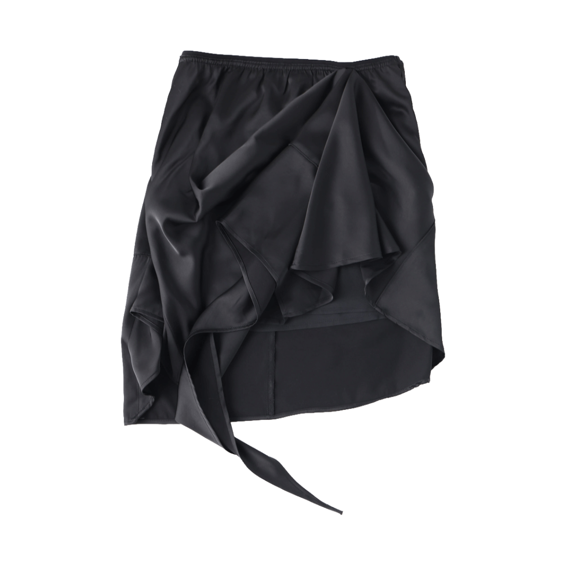 KW6DSKSUS08BK Ulika Sanctus Unbalance Silky Skirt Black - 26FW