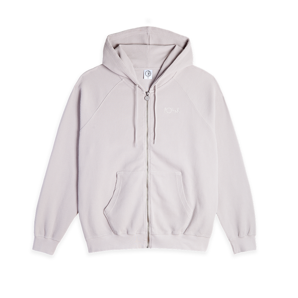 P000BLUV Polar Skate Co. Waffle Zip Hoodie Pale Taupe