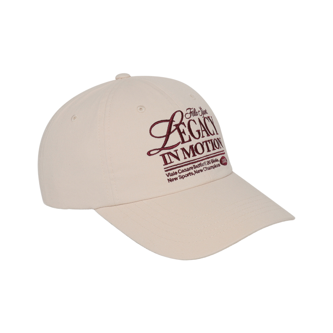 1100FS263CP01X003176 [5% 적립] FILA Lettering Point Ball Cap Ivory