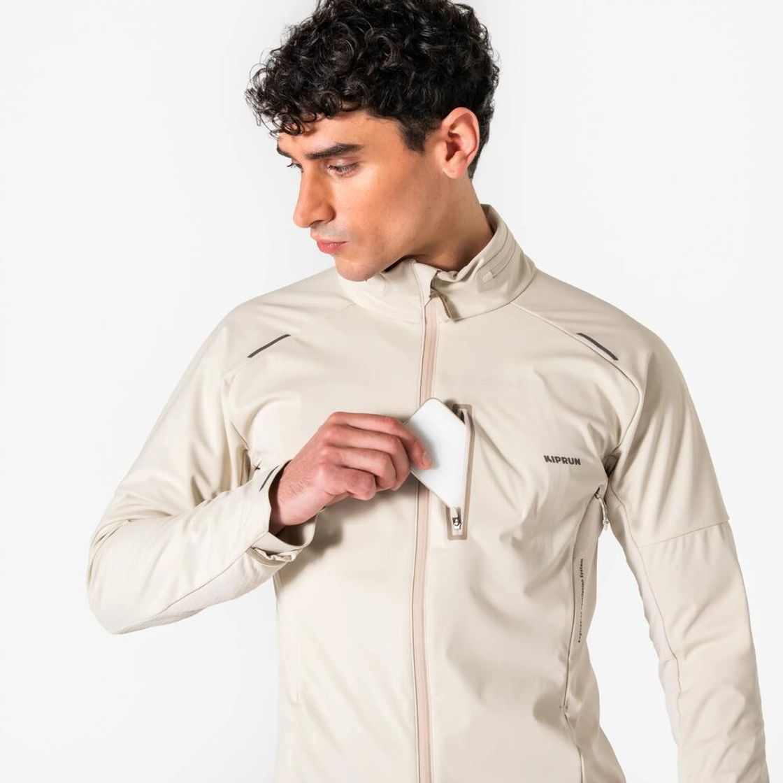 데카트론 남성 러닝 장갑일체형 자켓 런 웜 900 린넨 베이지(Decathlon Men's Running Jacket with Built-in Gloves Run Warm 900 Linen Beige) - 7