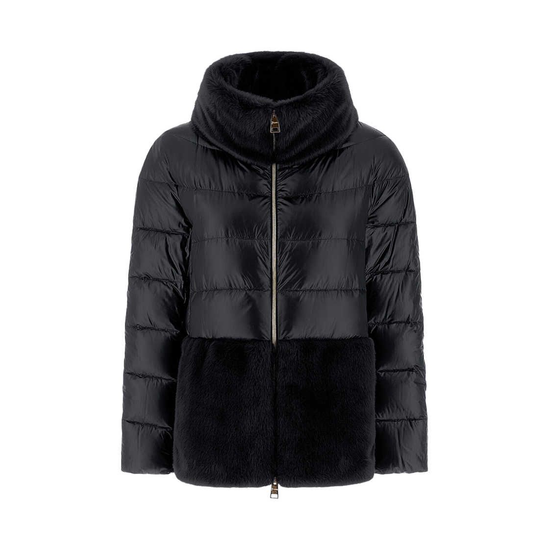 PI001933D 12017Z 9300 [20% 쿠폰] (W) Herno Cape In Nylon Ultralight New Lady Faux Fur Black