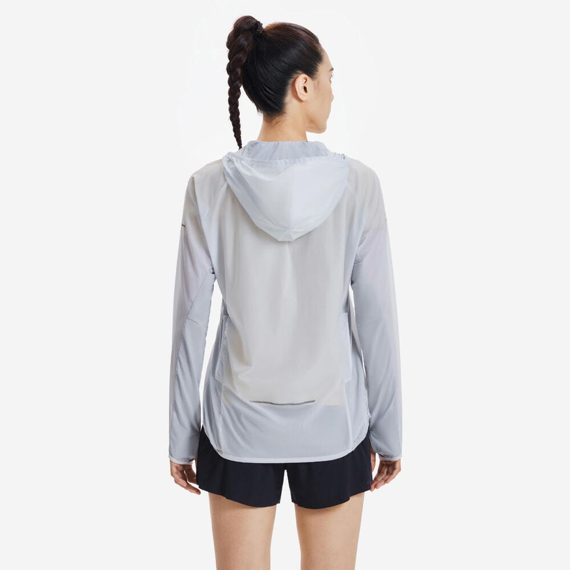 데카트론 여성 울트라라이트 트레일러닝 윈드 자켓 런 900 딜리케이트 블루(Decathlon Women's Ultralight Trail Running Wind Jacket Run 900 Delicate Blue) - 4