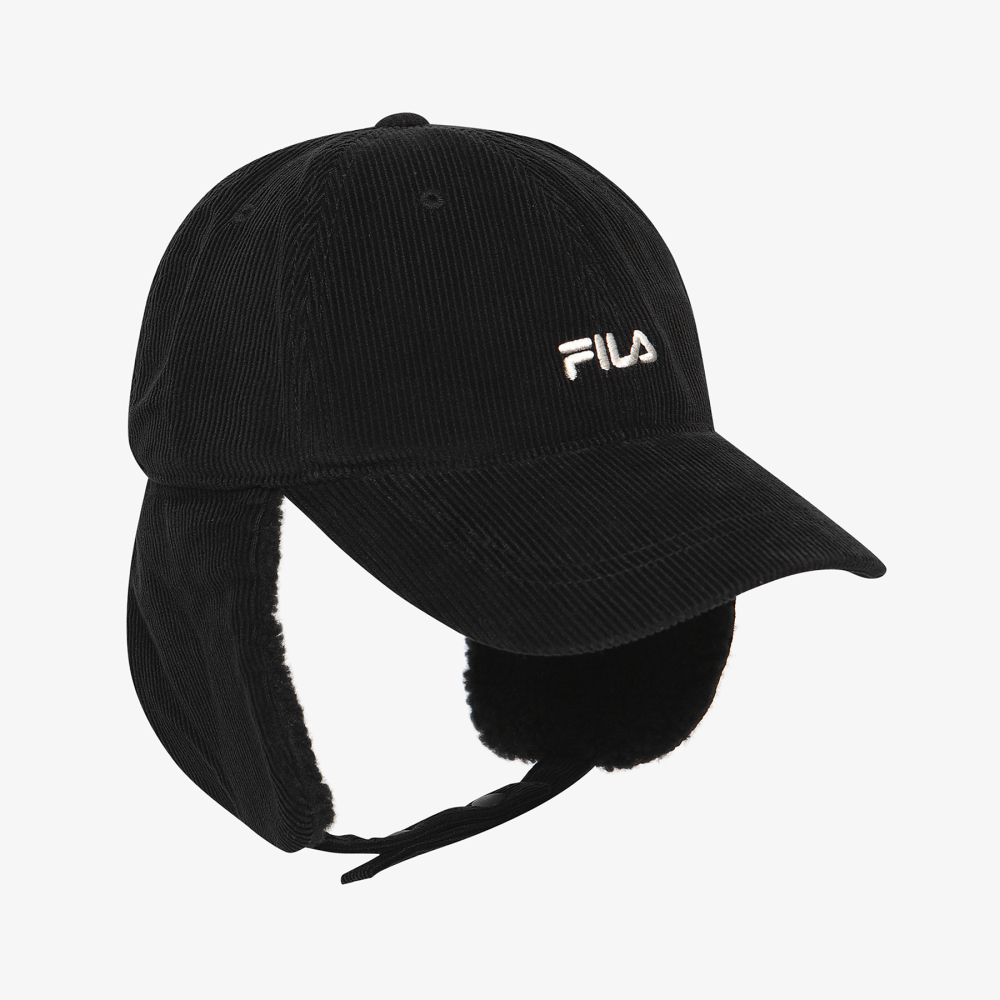 [5% 적립] 휠라 코듀로이 이어머프캡 블랙([5% 적립] FILA Corduroy Earmuff Cap Black) - 5