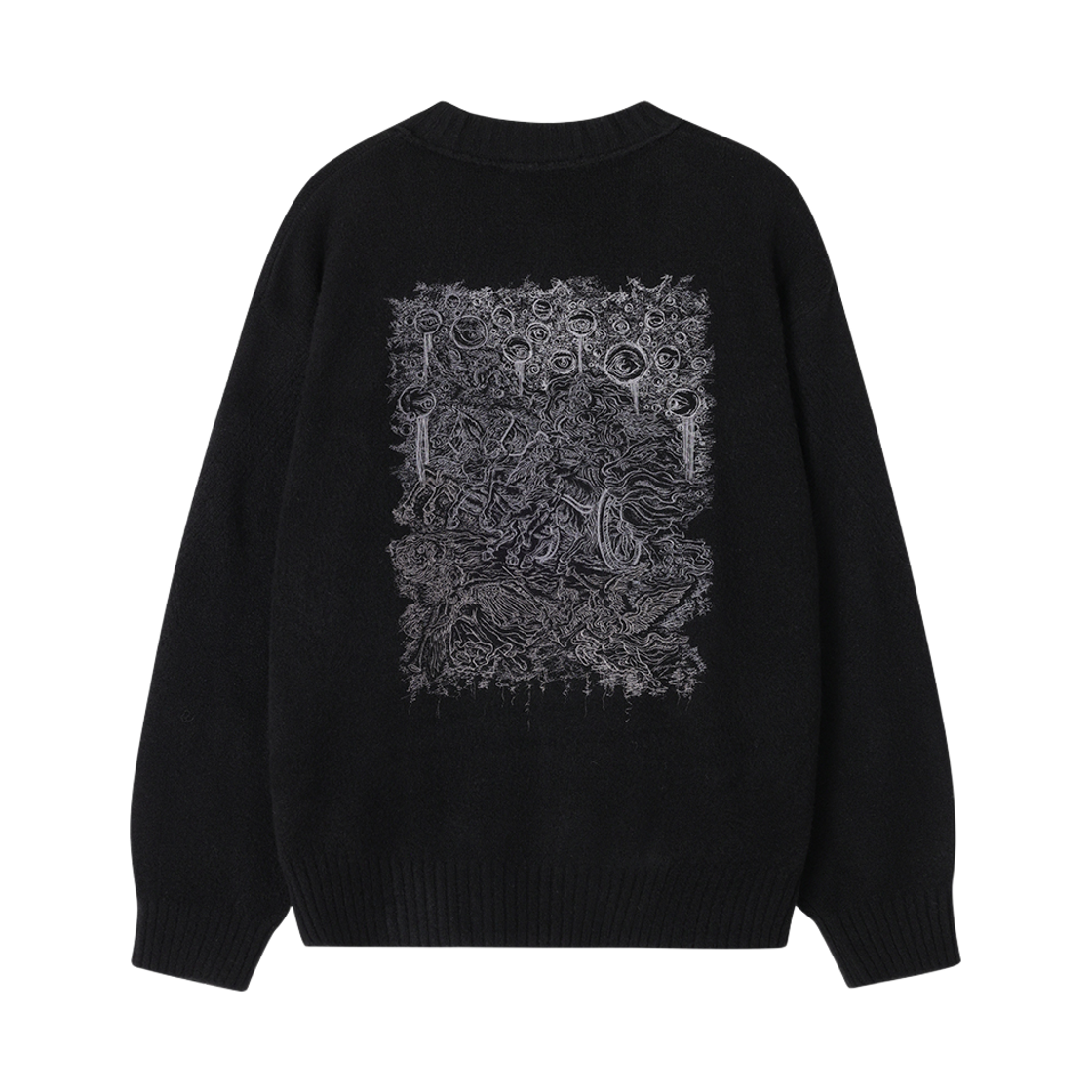 송지오 컬렉션 샤리오 크로스 가디건 블랙(SONGZIO COLLECTION Chariot Cross Cardigan Black) - 2